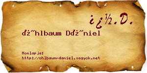 Öhlbaum Dániel névjegykártya